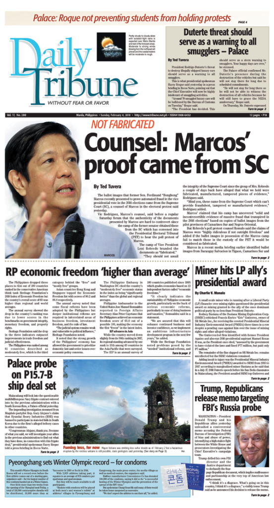 ASEAN HEADLINES Sunday February 04 2018 The Philippine Daily   1 3 553x1024 