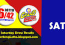 PHILIPPINE LOTTO: Lotto 6/42 & Grand 6/55: SAT. 1/15/2022