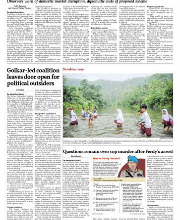 TODAY’S PAPER EDITION: HEADLINE: G7 calls on Indonesia to cap Russian oil prices