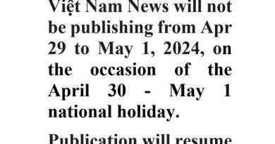 PAPER EDITIONS | 4.29.24 – Monday | Viet Nam National Holiday April 30-May 1, 2024