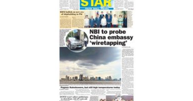 PAPER EDITIONS | 5.15.24 – Wednesday:  NBI to probe China embassy ‘wiretapping’