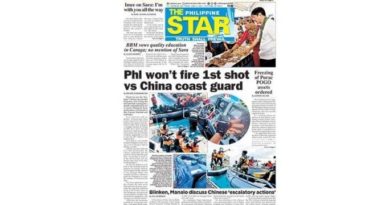 PAPER EDITIONS | 6.21.24 – Friday |  Philippines won’t fire 1st shot vs China Coast Guard