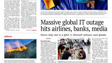 PAPER EDITIONS | 7.20.24 – Saturday |  ‘Large-scale’ IT outage hits companies worldwide