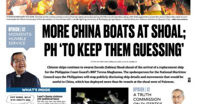 PAPER EDITIONS | 9.22.24 – Sunday | West Philippine Sea:  More China boats at shoal; PH ‘to keep them guessing’