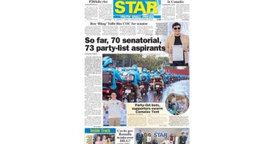 PAPER EDITIONS | 10.6.24 –Sunday |  So far, 70 senatorial, 73 party-list aspirants