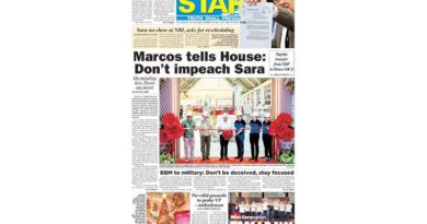 PAPER EDITIONS | 11.30.24 – Saturday |  Marcos tells House: Don’t impeach Sara on mending ties: Never say never