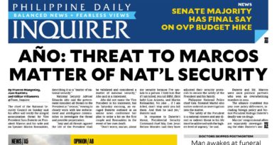 PAPER EDITIONS | 11.25.24 – Monday | NSC: All threats to Marcos are a matter of ‘national security’