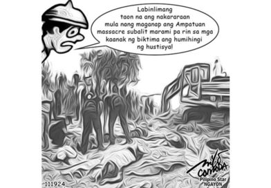 EDITORIAL CARTOONS:  Maguindanao massacre: Dami pang uhaw sa hustisya