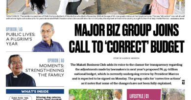 PAPER EDITIONS | 12.29.24 – Sunday | Major biz group joins call to ‘correct’ nat’l budget