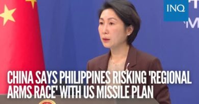 ASEANEWS HEADLINE-ASIA GEOPOLITICS | China: Philippines (PH) starting arms race in region