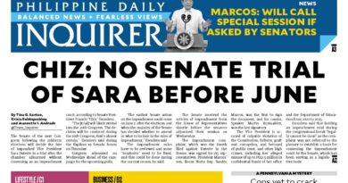 PAPER EDITIONS | 2.7.2025–Friday | Chiz: No Senate trial of Sara before June