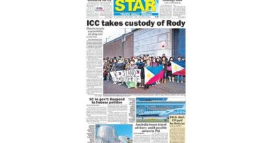 PAPER EDITIONS | 3.14.25 Friday | Headline: ICC takes custody of Duterte