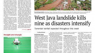 ASEANEWS PAPER EDITIONS | 01.26.26 Monday | West Java landslide kills nine as disasters intensity