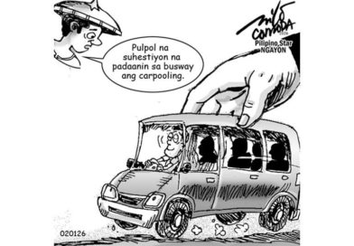 EDITORIAL CARTOONS: Carpooling ni Torre, ‘di-katanggap-tanggap |  Pilipino Star Ngayon
