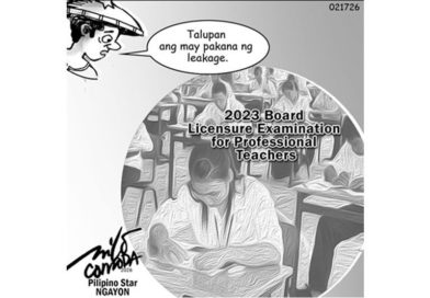 EDITORIAL CARTOONS:   ‘Leak’ sa licensure exams for teachers | Pilipino Star Ngayon