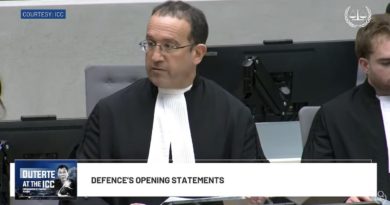 ASEANEWS HEADLINE-DAY 3: DU30 ICC EJK PRE-TRIAL | THE HAGUE, Europe: Duterte argument: Killings done in self-defense