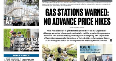 ASEANEWS PAPER EDITIONS | 03.08.26 | SUNDAY | DOE warns gas stations on unauthorized price hikes