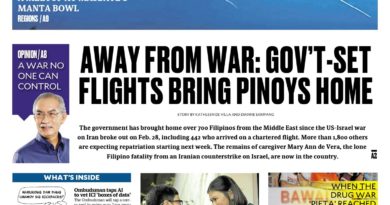 ASEANEWS PAPER EDITIONS | 03.15.26 – SUNDAY | Away from war: Government-set flights bring Filipinos home