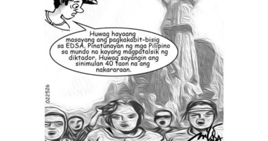 EDITORIAL CARTOONS: Pagkakapit-bisig sa EDSA huwag hayaang masayang | Pilipino Star Ngayon EDITORIAL CARTOONS: Pagkakapit-bisig sa EDSA huwag hayaang masayang | Pilipino Star Ngayon