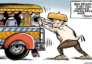 EDITORIAL CARTOONS:  HELPFUL PUSH | THE MANILA TIMES