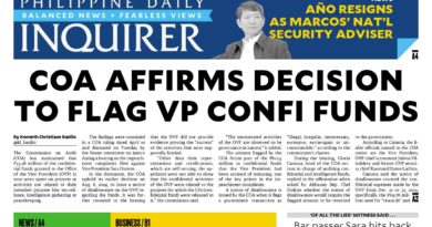 ASEANEWS PAPER EDITIONS | 4.16.26 THURSDAY |  COA affirms decision to flag VP confidential funds