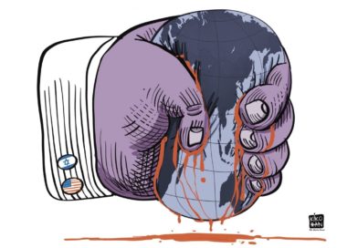 EDITORIAL CARTOONS :  BLOODY SQUEEZE | THE MANILA TIMES