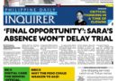 ASEANEWS PAPER EDITIONS | 5.20.26 WEDNESDAY | ‘Final opportunity’: Sara Duterte’s absence won’t delay trial