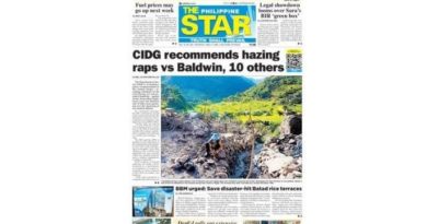 ASEANEWS HEADLINE-PAPER EDITIONS | 6.27.26 SATURDAY | CIDG recommends hazing raps vs Baldwin, 10 others