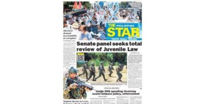 ASEANEWS HEADLINE-PAPER EDITIONS | 6.29.26 MONDAY |  Senate panel seeks total review of Juvenile Law