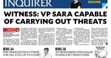 ASEANEWS HEADLINE-PAPER EDITIONS | 7.15.26 WEDNESDAY | Witness: VP Sara Duterte capable of carrying out threats