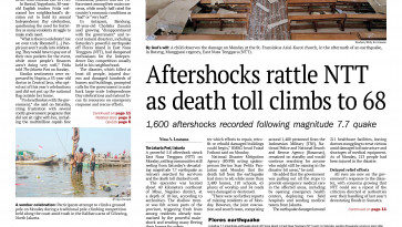 ASEANEWS HEADLINE-PAPER EDITIONS | 8.18.26 TUESDAY | Aftershocks rattle NTT as death toll climbs to 68