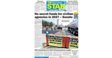ASEANEWS HEADLINE-PAPER EDITIONS | 8.17.26 MONDAY |  No secret funds for civilian agencies in 2027 – Senate