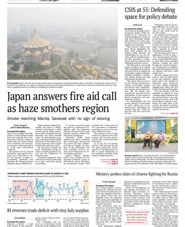 ASEANEWS HEADLINE-PAPER EDITIONS | 9.2.26 WEDNESDAY | Japan answers fire aid call as haze smothers region