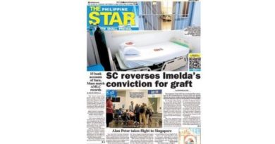 ASEANEWS HEADLINE-PAPER EDITIONS | 9.10.26 THURSDAY |  SC acquits Imelda Marcos on 7 counts of graft