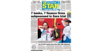 ASEANEWS HEADLINE-PAPER EDITIONS | 10.2.26 FRIDAY |  7 banks, 7 finance firms subpoenaed in Sara trial