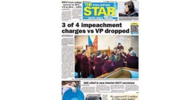 ASEANEWS HEADLINE-PAPER EDITIONS |10.14.26 WEDNESDAY |  3 of 4 impeachment charges vs VP dropped
