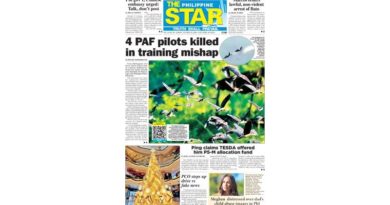 ASEANEWS HEADLINE-PAPER EDITIONS |10.25.26. SUNDAY |  4 PAF pilots killed in training mishap