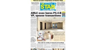 ASEANEWS HEADLINE-PAPER EDITIONS | 10.6.26 TUESDAY | AMLC exec bares P4.4 billion VP, spouse transactions