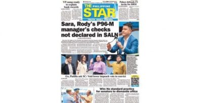 ASEANEWS HEADLINE-PAPER EDITIONS | 10.8.26 THURSDAY |  Sara, Duterte’s P96 million manager’s checks not declared in SALN