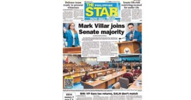 ASEANEWS HEADLINE-PAPER EDITIONS | 10.9.26 FRIDAY |  VP’s tax records, SALNs don’t jibe